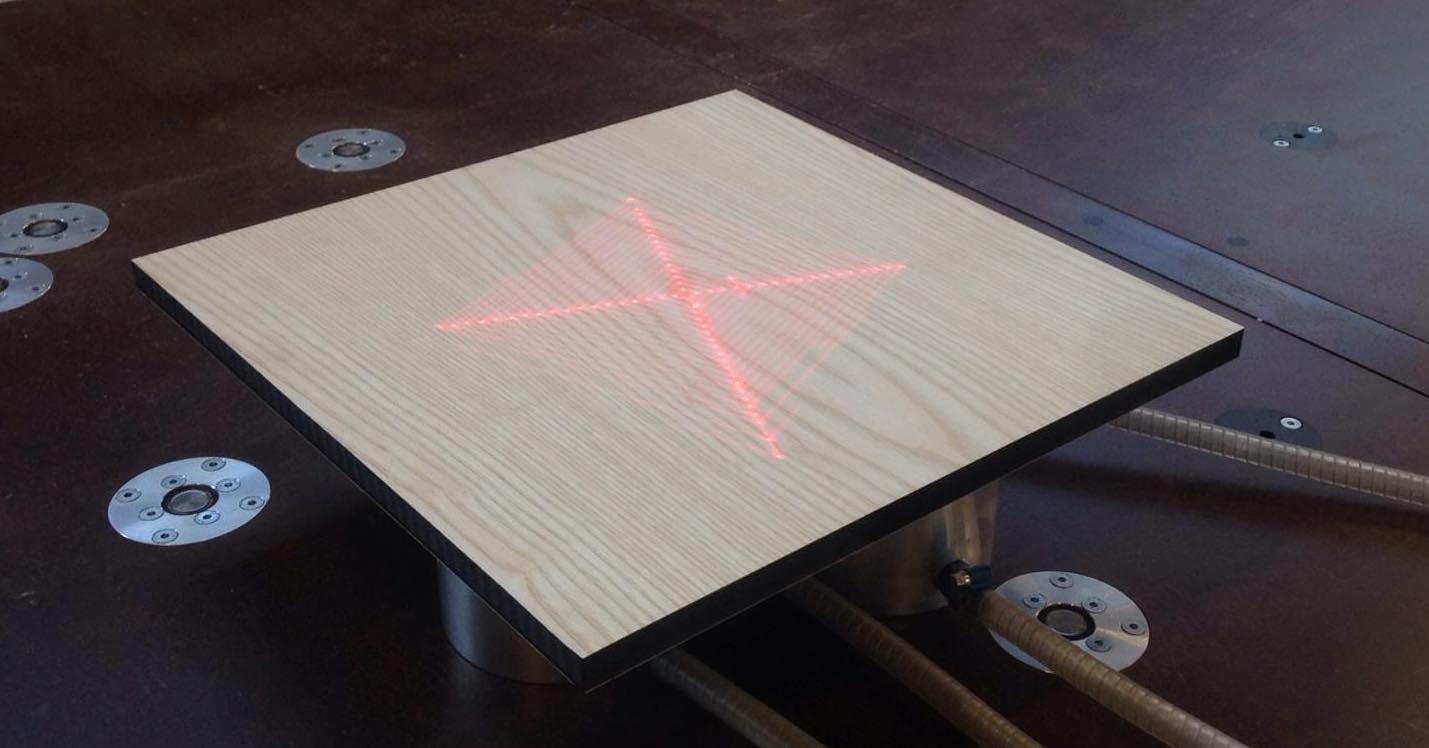 Milling by numerical control on 5 axes milling-wood-ash-table-OKTO-Alix-Welter