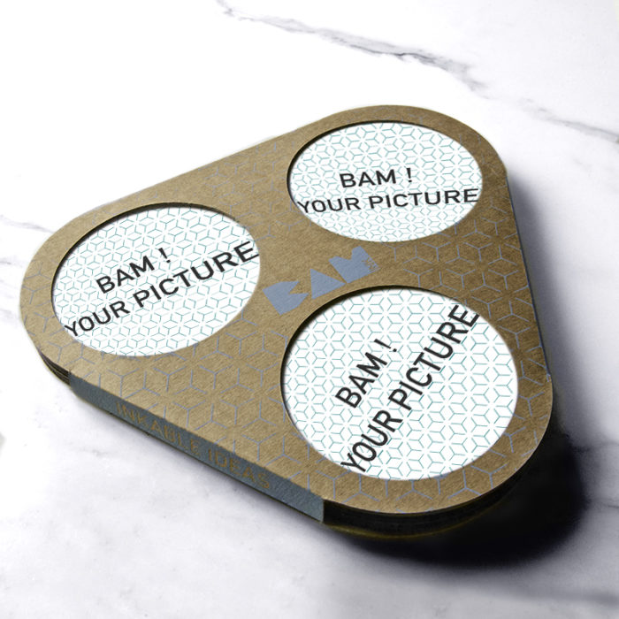 customizable coaster ceramic on marble background with packaging