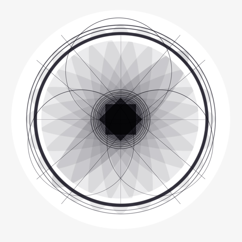 BAMink-Némo Welter-Geometric Center I-sous-verre-visuel 03 Visuel 03 de la collection Geometric Center I