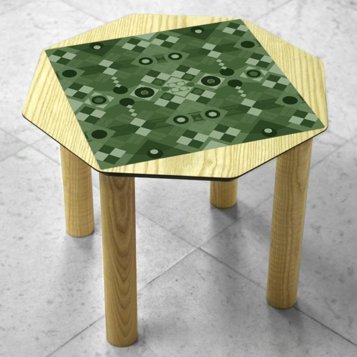 BAMink-table-basse-frêne-Oktō-sol en marbre-Némo Welter-Digital-Green