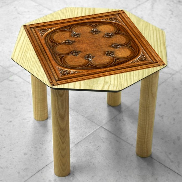 BAMink-coffee-table-ash-Oktō-marble floor-Némo Welter-Wood Ancien