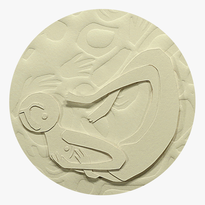 BAMink-Zia Marsiat-Collage-Gauffrage-sous-verre-visuel 01 Visuel 01 de la collection Collage-Gauffrage