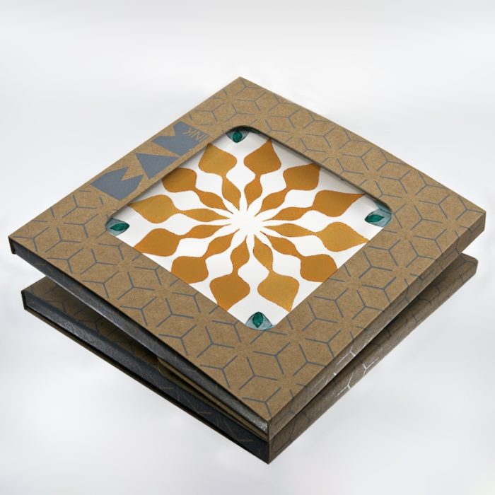 Official BAMink packaging with the Azulejos I trivet