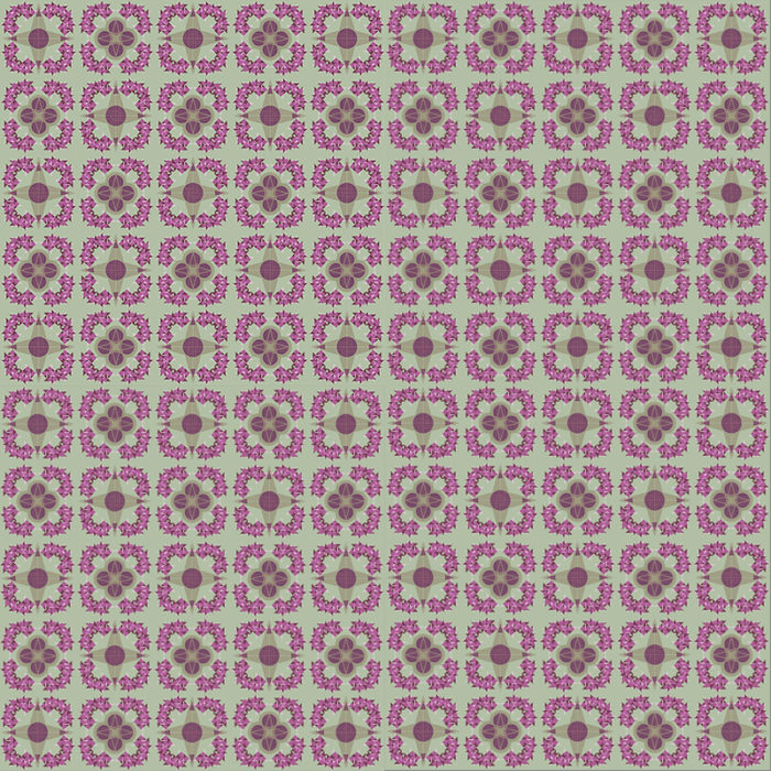 Mosaïc de 100 carrelages de la collection "Pink Flowers" de Némo Welter pour la table basse BAMosaïc